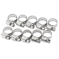 10pcs Hose Clamp Cars Motorcycle Fuel Line Jubilee Petrol Pupe Clips Garden DIY Tools