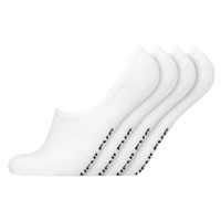 Henleys Mens Classic Invisible Socks 4-Pack - White