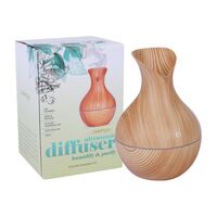 Wood Aroma Diffuser Air Humidifier 7 Colors LED Purifier Ionizer Home Decor