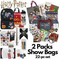 2x Harry Potter Show Bags Backpack Duffle Show Bag Packs Charms Keychain Bottle