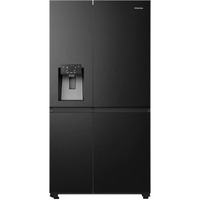 Hisense 632 Litre Wi-Fi Side by Side Fridge Refrigerator - Black Steel - HRSBS632BW