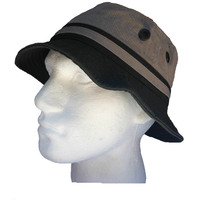 DENTS 100% Cotton Bucket Hat Contrast Band Fishing Summer Sun Hiking Cap Brim