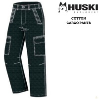 HUSKI Quake Men's Cargo Pants Cotton Ripstop Lightweight Work Trousers