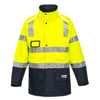 HUSKI Transit Hi Vis Waterproof Jacket Industrial Workwear Reflective UPF 50+