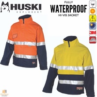 HUSKI 3M Current Fully Waterproof Anti Static Cotton Hi Vis Work Jacket 918176