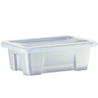 ITALPLAST  STORAGE BOX WITH LID- 1 LITRE CONTAINER W/ CARRY HANDLES
