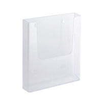 Italplast A5 Single Wall Mount Brochure Holder Office Shop for Flyers Pamphlet Perspex