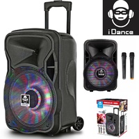 iDance Groove 420 500W Portable All-In-1 Loud Speaker Party System w Microphones