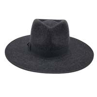 Jacaru 1852 Drover 100% Australian Wool Felt Fedora Hat Outback  - Dark Grey