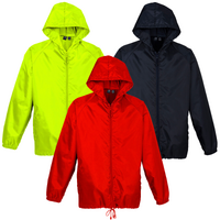 Youth Spray Jacket Outdoor Hike Rain Sport Waterproof - Fluoro Lime/Navy/Red