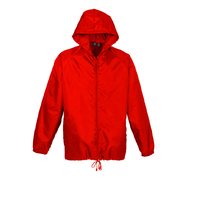 Youth Spray Jacket Outdoor Casual Hike Rain Sport Poncho Waterproof - Red
