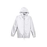 Adult Spray Jacket Outdoor Casual Hike Rain Hi Vis Poncho Waterproof - White