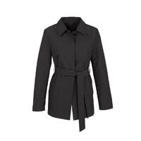 Womens Winter Button Long Trench Coat Jacket Parka Overcoat - Black