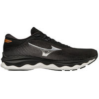 Mizuno Mens Wave Sky 5 Running Athletic Shoes Sneakers - Black/Silver Orange