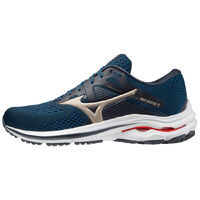 Mizuno Mens Wave Inspire 17 Sneakers Running Shoes - India Ink/Platinum Gold