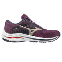 Mizuno Womens Wave Inspire 17 Sneakers Running Shoes - India Ink/Platinum Gold