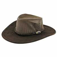 JACARU Summer Breeze Squashy Cooler Suede Leather Hat Brim Vented Mesh - Large (58/59cm)