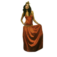 Ladies PRINCESS COSTUME Red Dress Fancy Dress Up Party Womens Cosplay Halloween