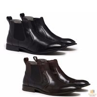 JULIUS MARLOW Harry Leather Boots Mens Slip On Dress Work Formal Casual Shoes