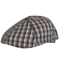 KANGOL Plaid 504 Ivy Cap Newsboy Flat Hat K1359FA Flexfit - Grey Check - L/XL