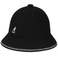 Kangol Stripe Casual Bucket Hat Wool Blend K3181ST - Black/Off White