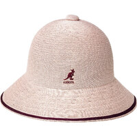 Kangol Womens Tropic Wide Brim Stripe Bucket Hat Summer Cap - Dusty Rose - S