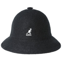 Kangol Wool Casual Unisex Bucket Hat Winter Warm Cap Outdoor - Black - XL