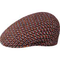 Kangol Mens Maze Jacquard 504 Ivy Flat Cap Hat - Black