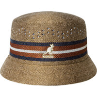 Kangol Slick Stripe 507 Bin Jacquard Knit Cotton Bucket Hat Cap - Camel - L