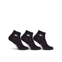 Kappa Mens Ankle Socks - Black - 1 Pack of 3