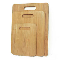 3Pack Premium Natural Bamboo Chopping Boards Set