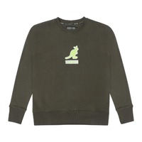 Kangol Luxe Embroidered Crew Pullover Jumper Sweatshirt - Beluga Charcoal
