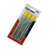 1 Pack of 3 LIQUID GLUE STICK PEN School All Purpose Adhesive Clear Stationary Student