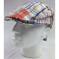KENMONT Plaid Ivy Cap Flat Driving Hat Adjustable 100% COTTON Fitted Check Peak