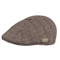 KANGOL Herringbone 507 Ivy Cap K1221CO Driving Winter Hat Wool Blend - Brown - S