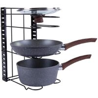 38cm Kitchen Pot/Pan/Lid Holder Cupboard Single Organiser Rack Organizer