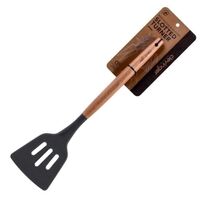 Clevinger Beechwood & Silicone Slotted Turner Charcoal Kitchen Utensil