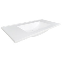 900mm SMC Composite Basin Above Counter Sink - Single Tap Hole - White Gloss