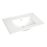 750mm Thin Edge Ceramic Vanity Basin with Overflow – 1 Tap Hole