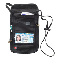Lewis N. Clark RFID Blocking Travel Neck Wallet Stash Passport Pouch Security - Black