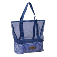 Extra Large 2-in-1 Insulated Mesh Tote Bag Zipper Cooler Picnic Storage Beach Makena