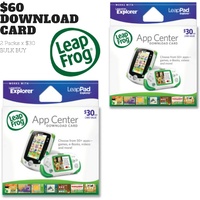 LeapFrog $60 AUD App Centre LeapPad Download Gift Card LeapsterGS Game Book