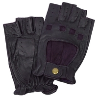 Dents Women's Half Finger Leather Driving Gloves Lashana Racing Button Glove
