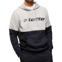 Lotto Mens Panel Pullover Hoodie Jumper Sweater Pullover - Heather/Navy