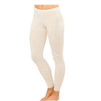 Ladies Merino Wool Blend Long John Janes Thermal Pants Underwear - Natural