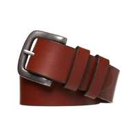 Statesman Mens Genuine Buffalo Leather Belt Dual Size - Brown