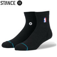 NBA Men's Stance Logoman Basketball Socks Quarter QTR Official - Black