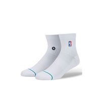 NBA Mens Stance Logoman Basketball Socks Quarter QTR Official - White