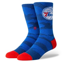 NBA Mens Stance Philadelphia 76ers Sixers Casual Basketball Socks - Camo Melange