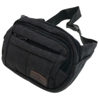 CANVAS BUM BAG Wallet Waist Pouch Travel Pocket Belt Security Storage BLACK